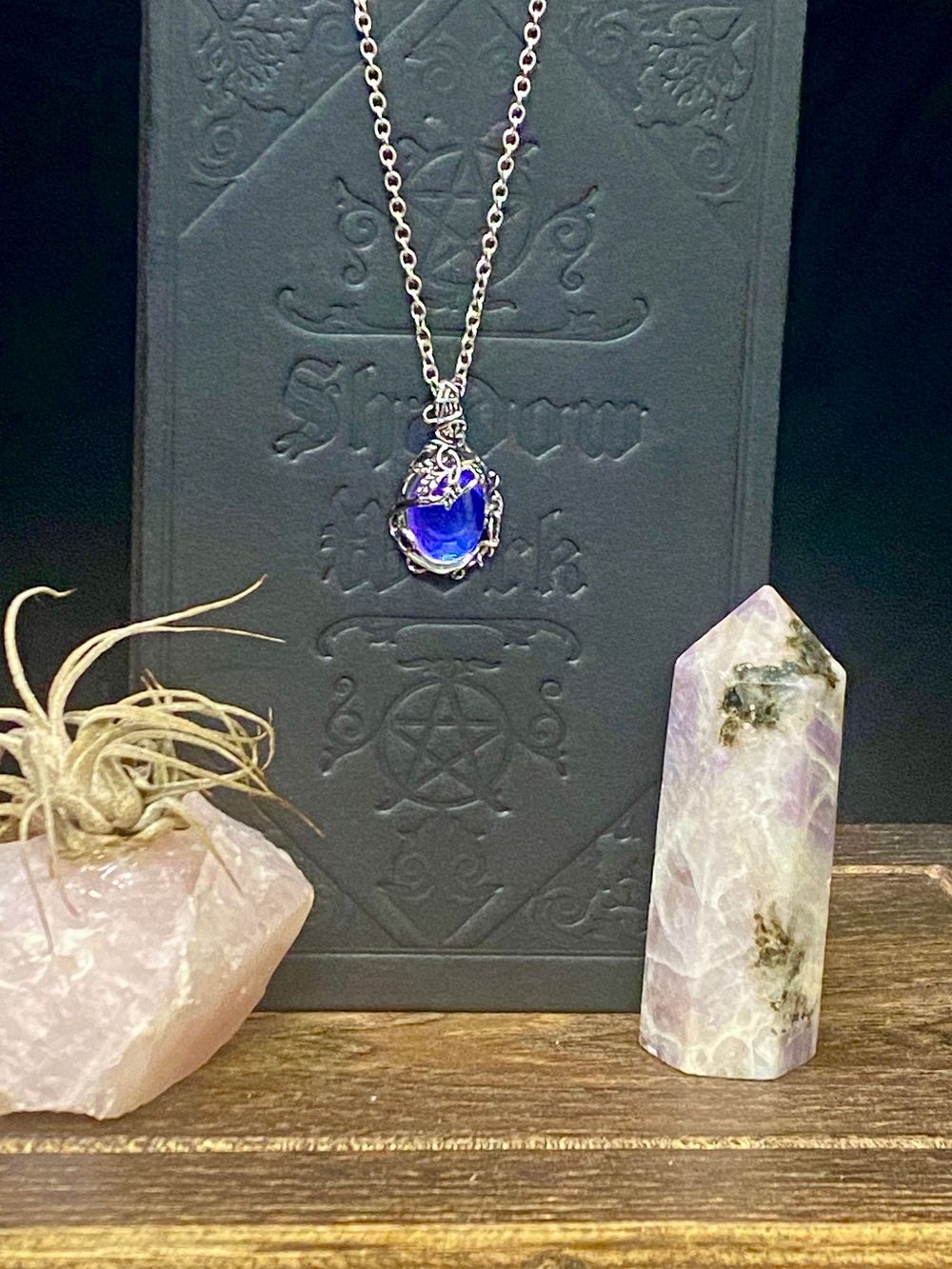 Moonstone-Inspired Necklace – Celestial Pendant with Faux Gemstone