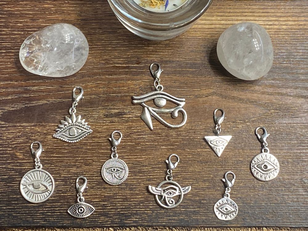 Eyes of Insight Charm Set – Eye of Horus, Eye of Providence,...