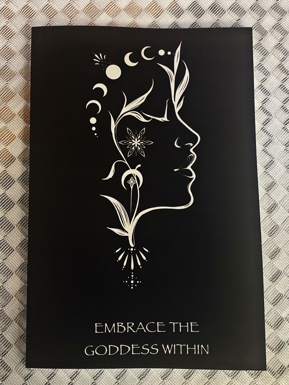 Goddess Journal – 6x9 Dot Grid, 200 Pages, Black Satin Finish