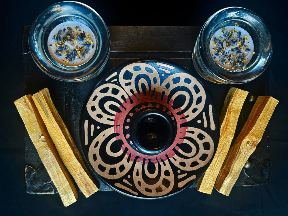 Handmade Peruvian Ceramic Palo Santo Holder